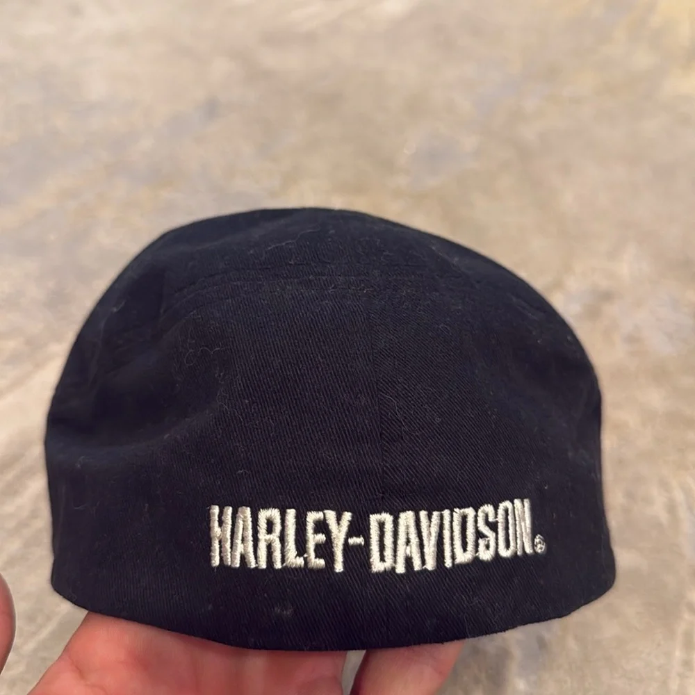 Harley Davidson Black Cloth Cap With Foldable‎ Visor cool five panel fitted hat
